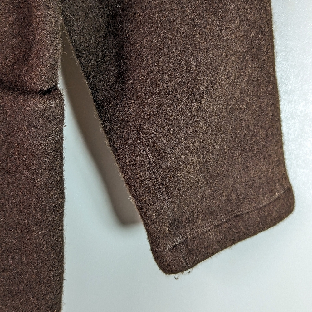 Mademoiselle Non Nin Wool Jacket Brown Japan Button Down Pockets Petite Small - Picture 7 of 12